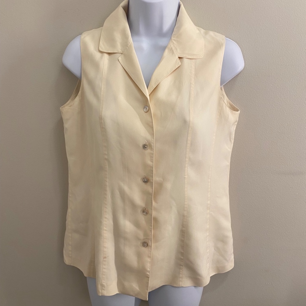 Land's End Silk Sleeveless Top Size 6 - Picture 2 of 2